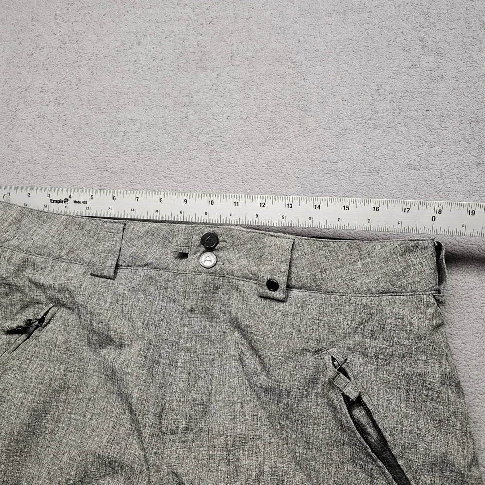 Burton DRYRIDE Snowboard Cargo Pants Mens LT Gray Heather Mesh Lined Waterproof